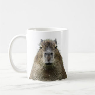 Funny and cute expression of capybara mug 
