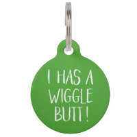 Funny and Cute "I Has a Wiggle Butt" | Lime Green