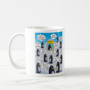 Funny and Cute Penguin of the Month. Coffee Mug