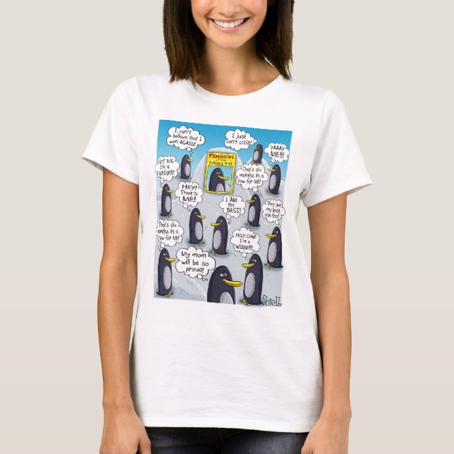 Funny and Cute Penguin of the Month. T-Shirt (Front)