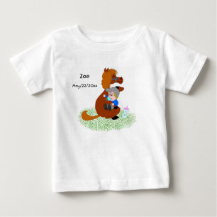 Funny and cute pony with baby - cute   T-Shirt