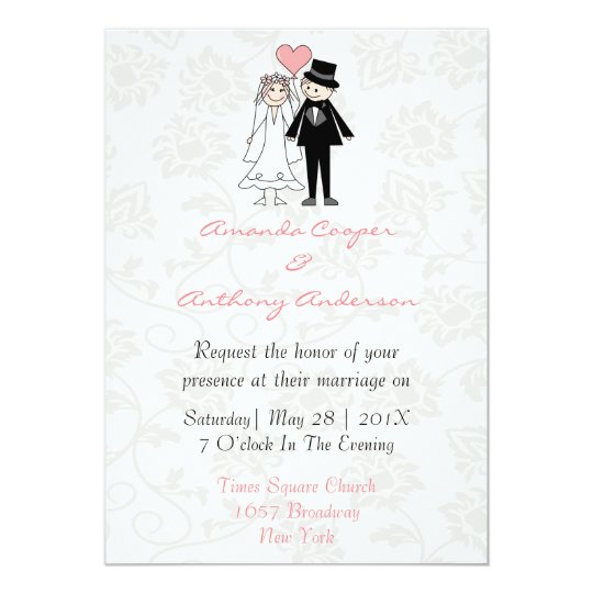 Funny And Elegant Wedding And Reception Invitation Zazzle Co Uk