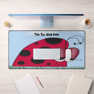 Funny and Euphoric Ladybug Desk Mat