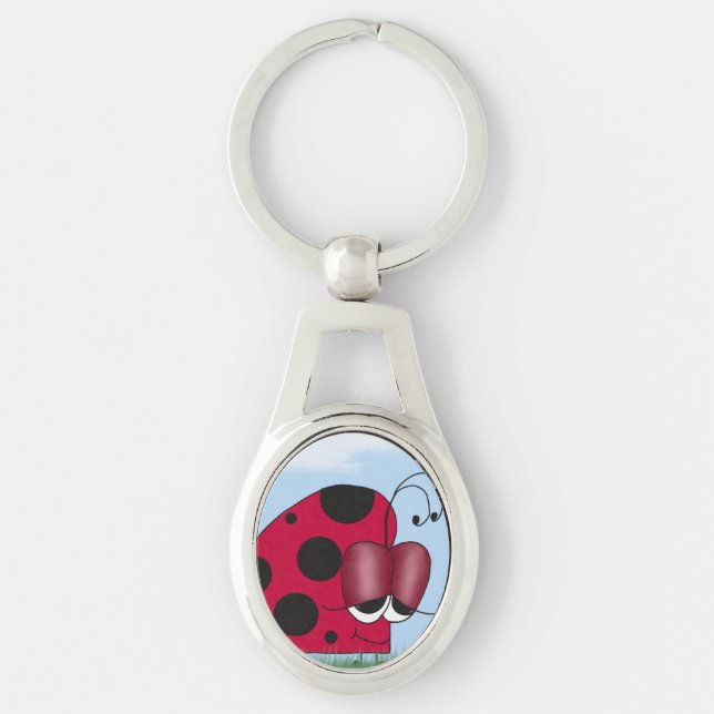 Funny and Euphoric Ladybug Key Ring (Front)