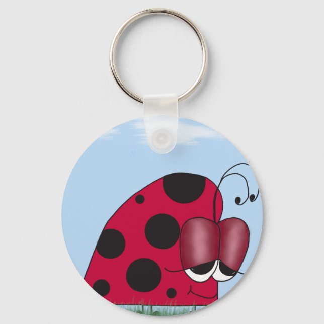 Funny and Euphoric Ladybug Key Ring (Front)