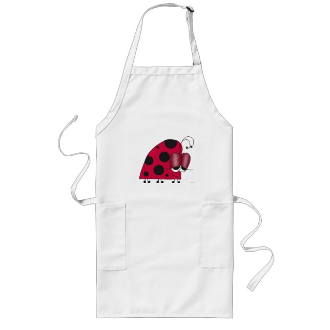 Funny and Euphoric Ladybug Long Apron (Front)