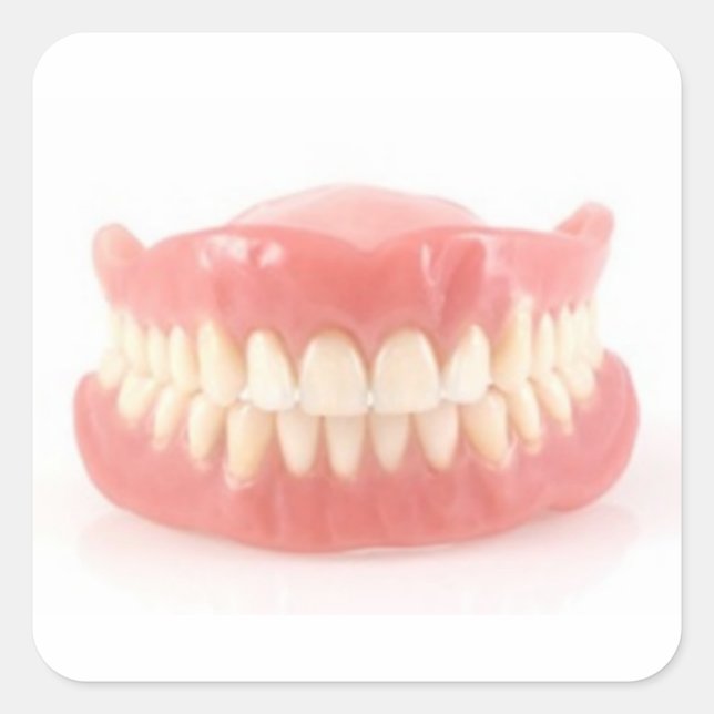 FUNNY AND FUN FALSE TEETH STICKERS (Front)