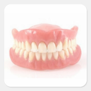 FUNNY AND FUN FALSE TEETH STICKERS