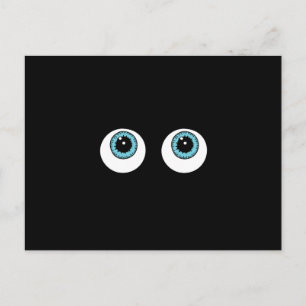 Funny And Glowing Dark Eyes Postcard