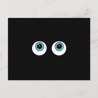 Funny And Glowing Dark Eyes Postcard