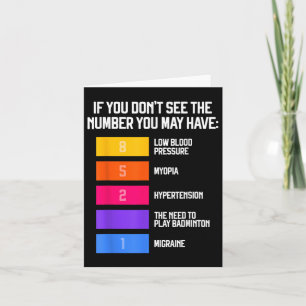 Funny And Humourous Badminton Memes Shuttle Birdie Card