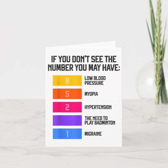 Funny And Humourous Badminton Memes Shuttle Birdie Card (Front)