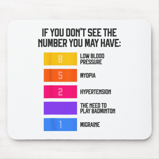 Funny And Humourous Badminton Memes Shuttle Birdie Mouse Mat (Front)