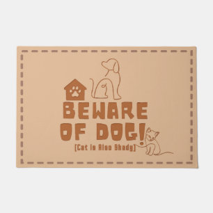 Funny and Humourous Welcome Mats Beware of Dog