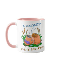 funny and lazy capybara mug