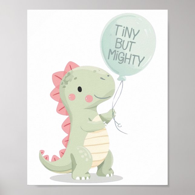 Funny and Motivational Dino Graphic Poster (Front)