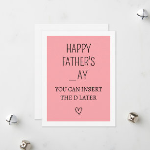 Funny and Naughty Father's Day Holiday Card