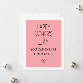 Funny and Naughty Father's Day Holiday Card
