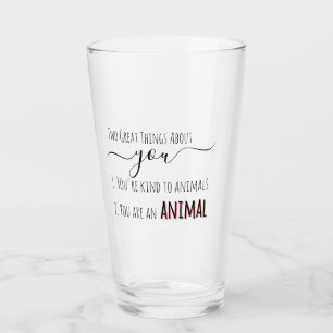 Funny and Naughty Typography Drinking Glass