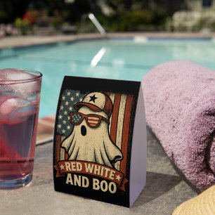 Funny and patriotic Red white and boo