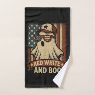 Funny and patriotic Red white and boo Hand Towel