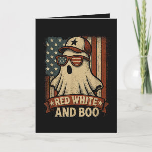 Funny and patriotic Red white and boo Holiday Card