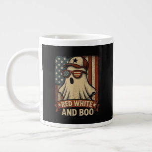 Funny and patriotic Red white and boo Large Coffee Mug