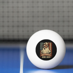 Funny and patriotic Red white and boo Ping Pong Ball