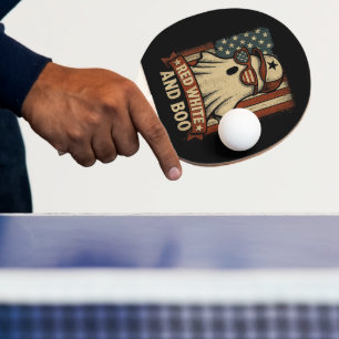 Funny and patriotic Red white and boo Ping Pong Paddle