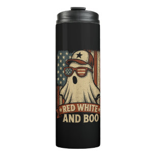 Funny and patriotic Red white and boo Thermal Tumbler