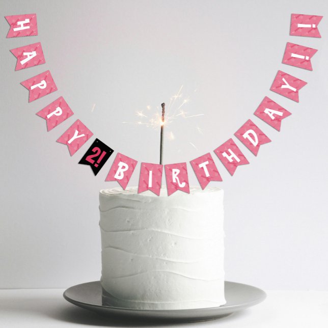 Funny and pink Halloween themed birthday party Bunting (Funny and pink Halloween themed birthday party Bunting Flags
)