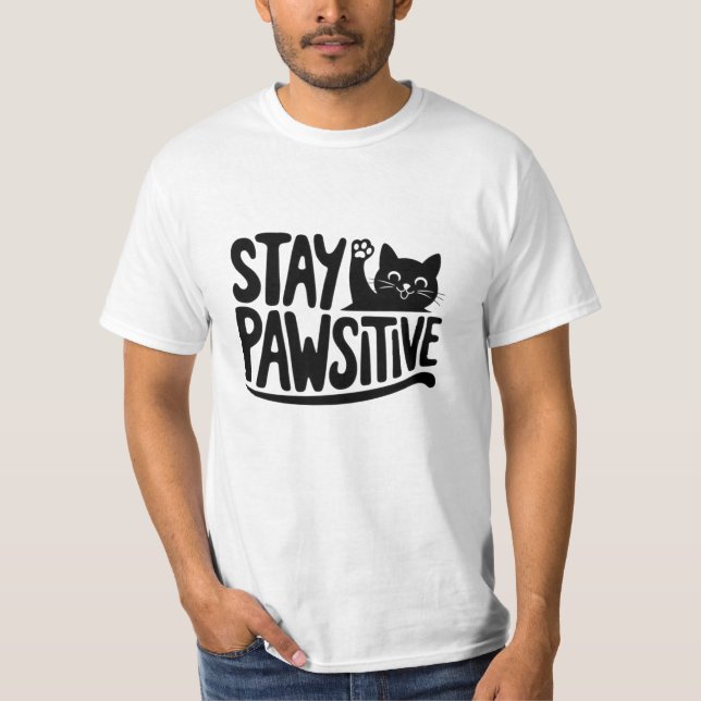 Funny and Quirky Cat Lover Graphics T-Shirt (Front)