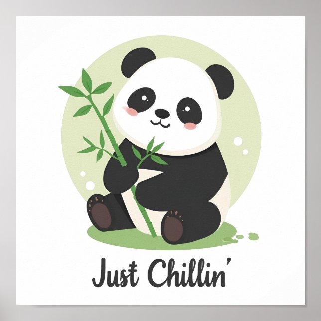 Funny and Relaxing Panda Poster (Front)