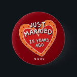 Funny and Romantic 25th Anniversary 6 Cm Round Badge<br><div class="desc">Funny anniversary pin or button for the celebrating couple.  Great party favour.  Visit Zigglets store here at Zazzle for more anniversary gifts. There's a direct link below.</div>