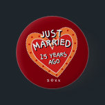 Funny and Romantic 25th Anniversary 6 Cm Round Badge<br><div class="desc">Funny anniversary pin or button for the celebrating couple.  Great party favour.  Visit Zigglets store here at Zazzle for more anniversary gifts. There's a direct link below.</div>
