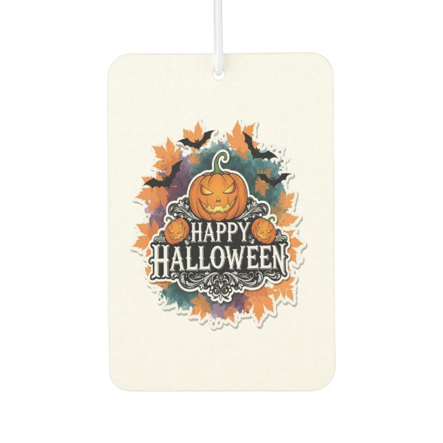 Funny and Spooky Halloween Quotes Happy Car Air Freshener (Front)
