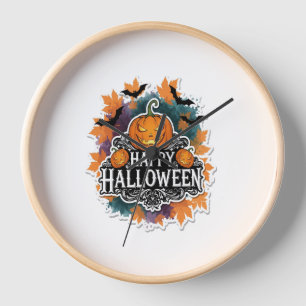 Funny and Spooky Halloween Quotes Happy Clock