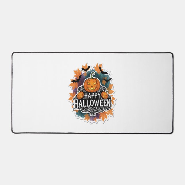 Funny and Spooky Halloween Quotes Happy Desk Mat (Front)