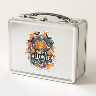 Funny and Spooky Halloween Quotes Happy Metal Lunch Box