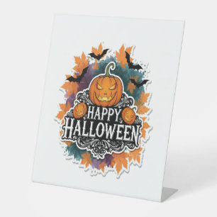 Funny and Spooky Halloween Quotes Happy Pedestal Sign