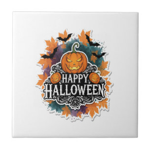 Funny and Spooky Halloween Quotes Happy Tile