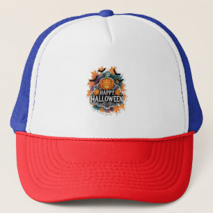 Funny and Spooky Halloween Quotes Happy Trucker Hat