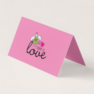 Funny Angel - All I Meet Is Love 1 Business Card