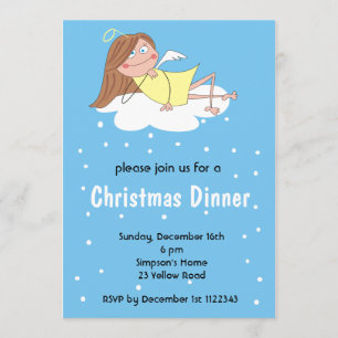 Funny Angel Christmas Invitations