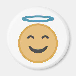 Funny Angel Emoji Cartoon Magnet