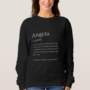 Funny Angela Name Meaning - Angela Personalised Na Sweatshirt