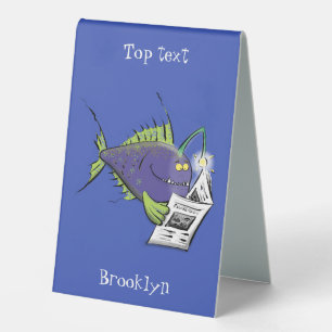 Funny angler fish cartoon