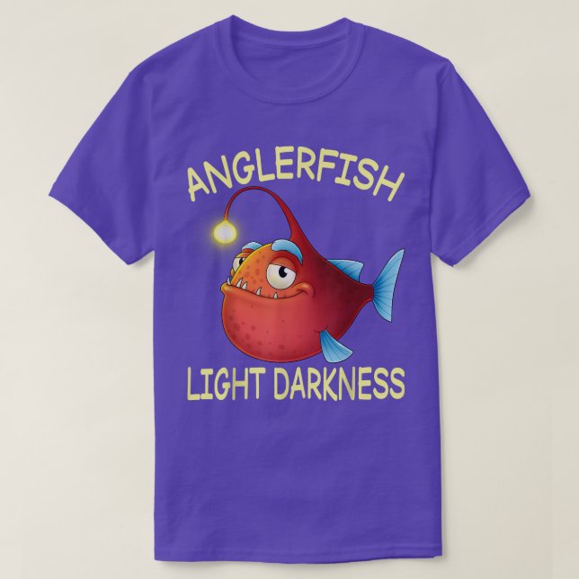 Funny Anglerfish Light Darkness, Anglerfish Night  T-Shirt (Design Front)