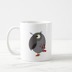 Funny Angry African Grey Parrot mug 