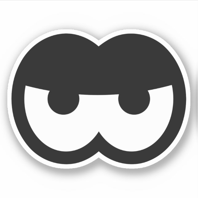 Funny Angry Cartoon Eyeball Vinyl (Front)